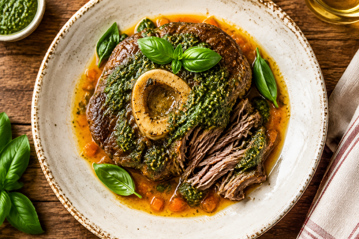 Osso Bucco with Basil Pesto